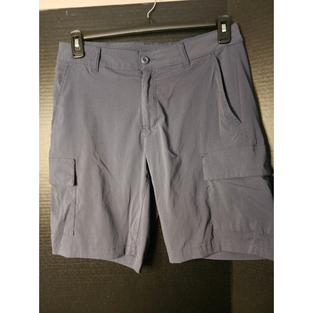 Columbia Silver Ridge Cargo Shorts Mens 32 Gray Blue Regular Fit Hiking XM3495